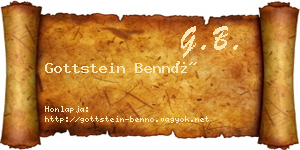 Gottstein Bennó névjegykártya